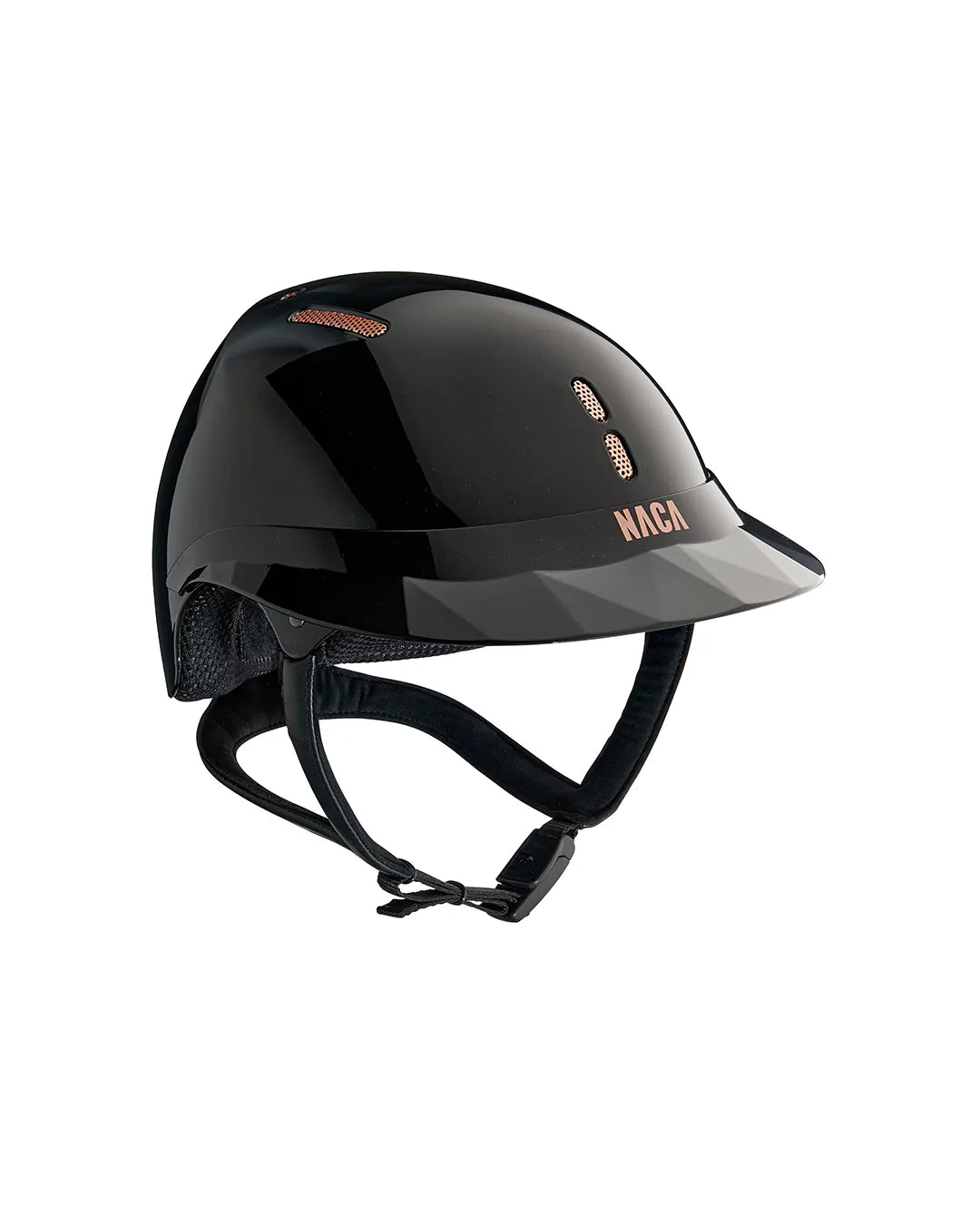Casque Gravity S, Noir Onyx, Or Rose, brillant (sans visière et mousse) - NACA