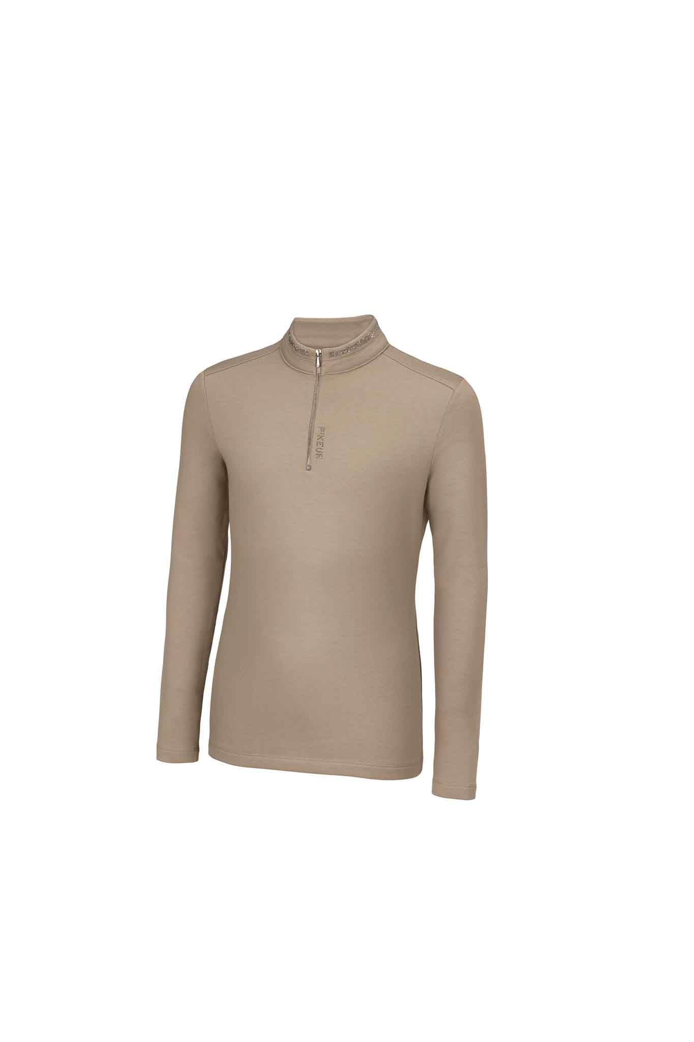 Haut zip Shirt sports, Soft taupe - Pikeur AH 2023