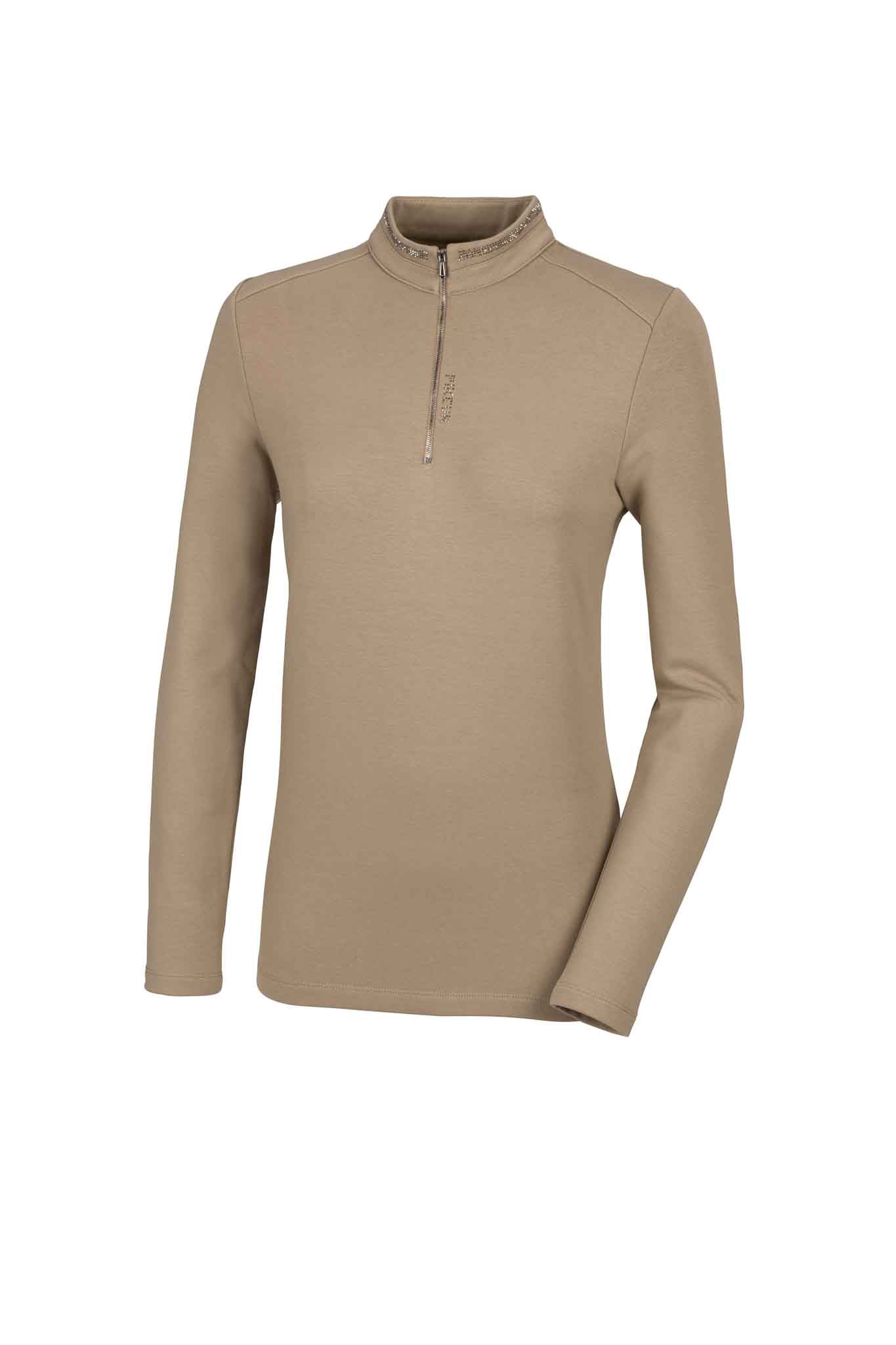 Haut zip Shirt sports, Soft taupe - Pikeur