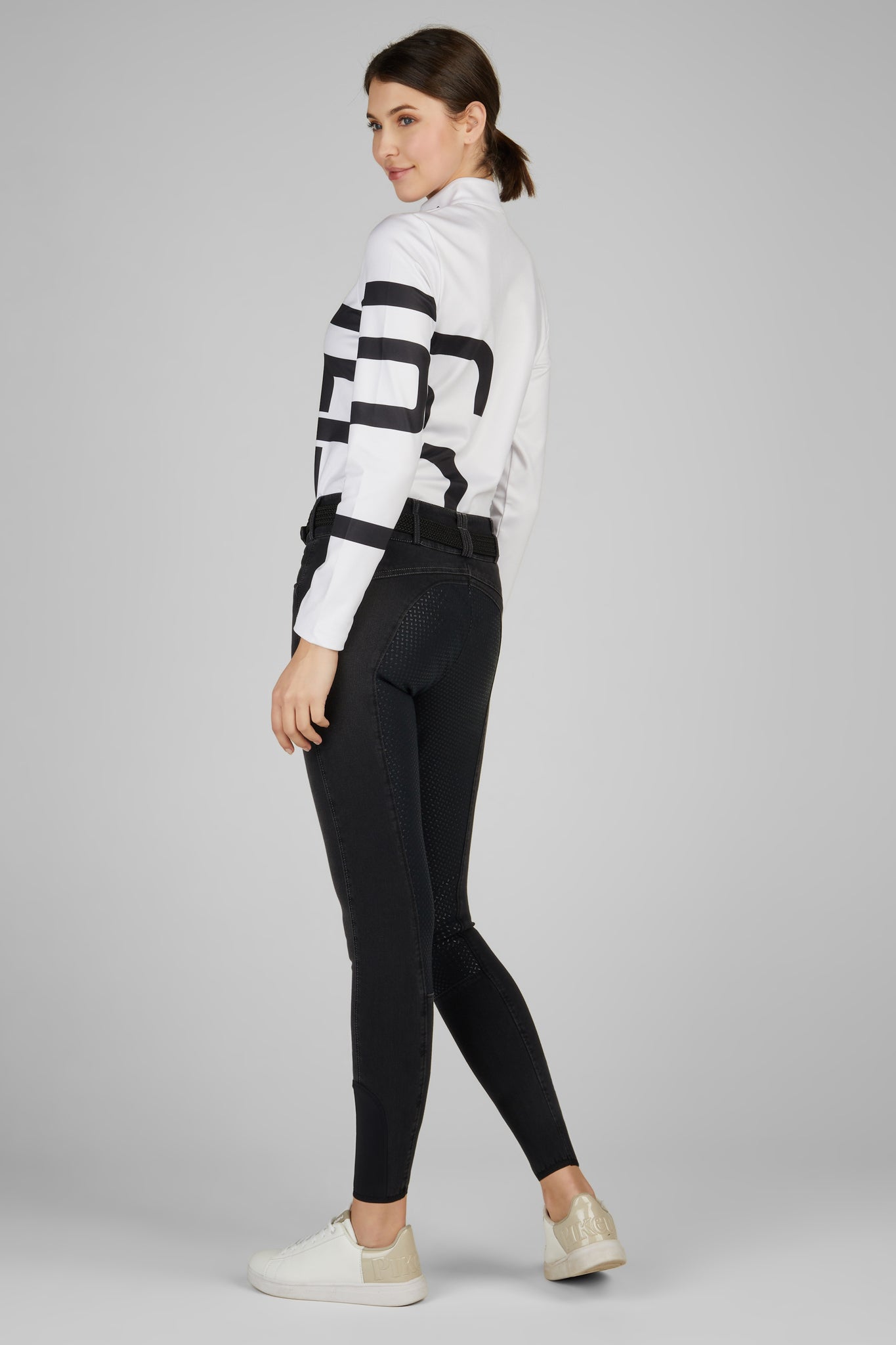 Icon shirt sports manches longues, White/Black - Pikeur AW 24
