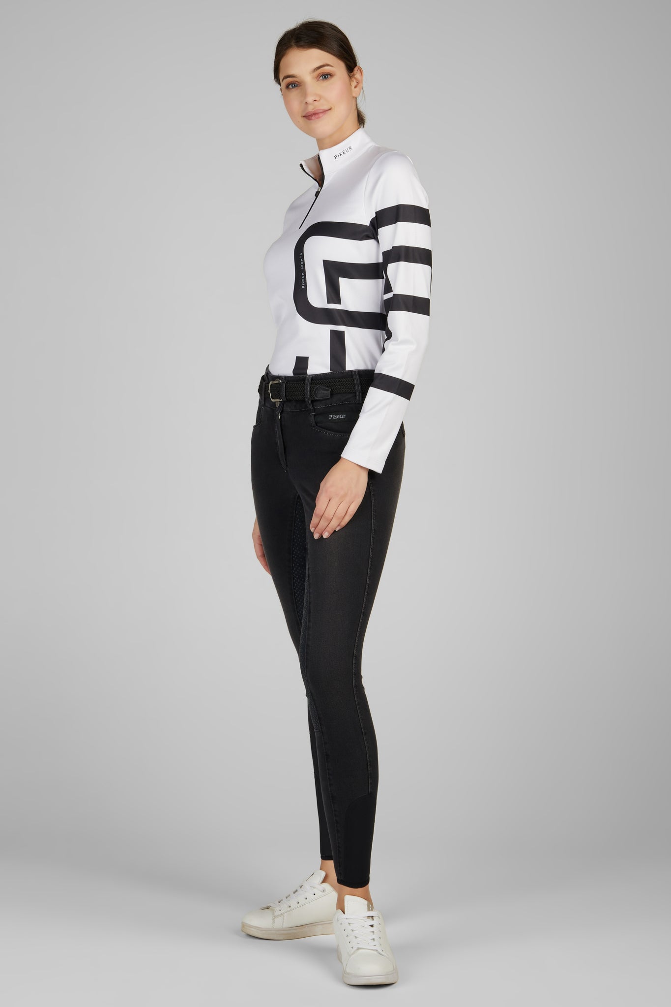 Icon shirt sports manches longues, White/Black - Pikeur