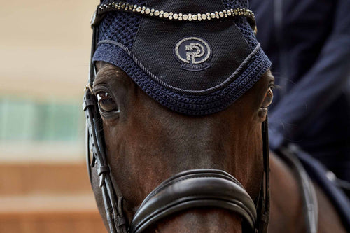 Bonnet Glitter Mesh, Navy - Platinum Pure