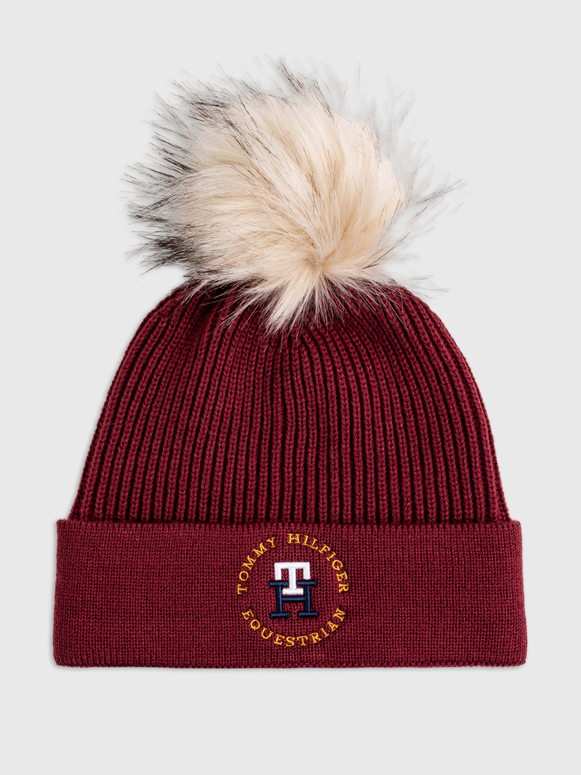 Bonnet Vancouver Pompom, Rouge- Tommy Hilfiger AW24 – Crin d