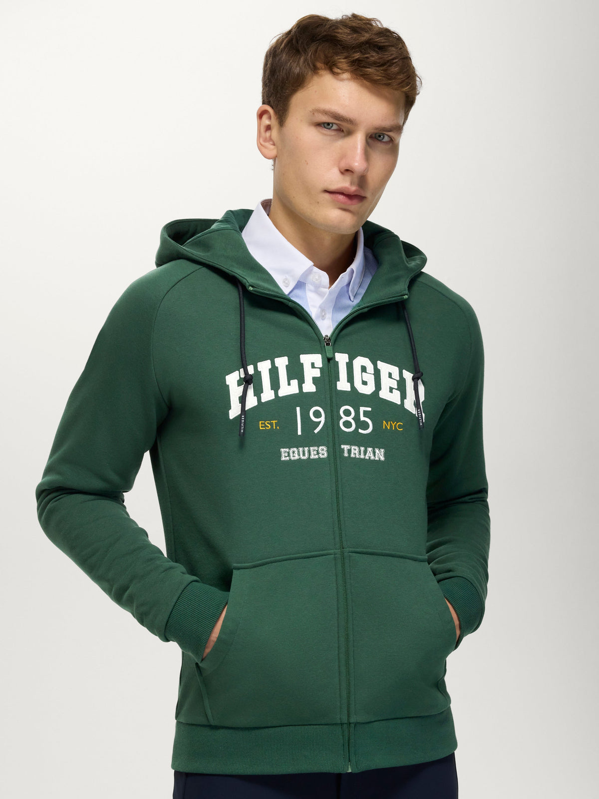 Tommy Hilfiger veste zippée à capuche homme Parker Evergreen