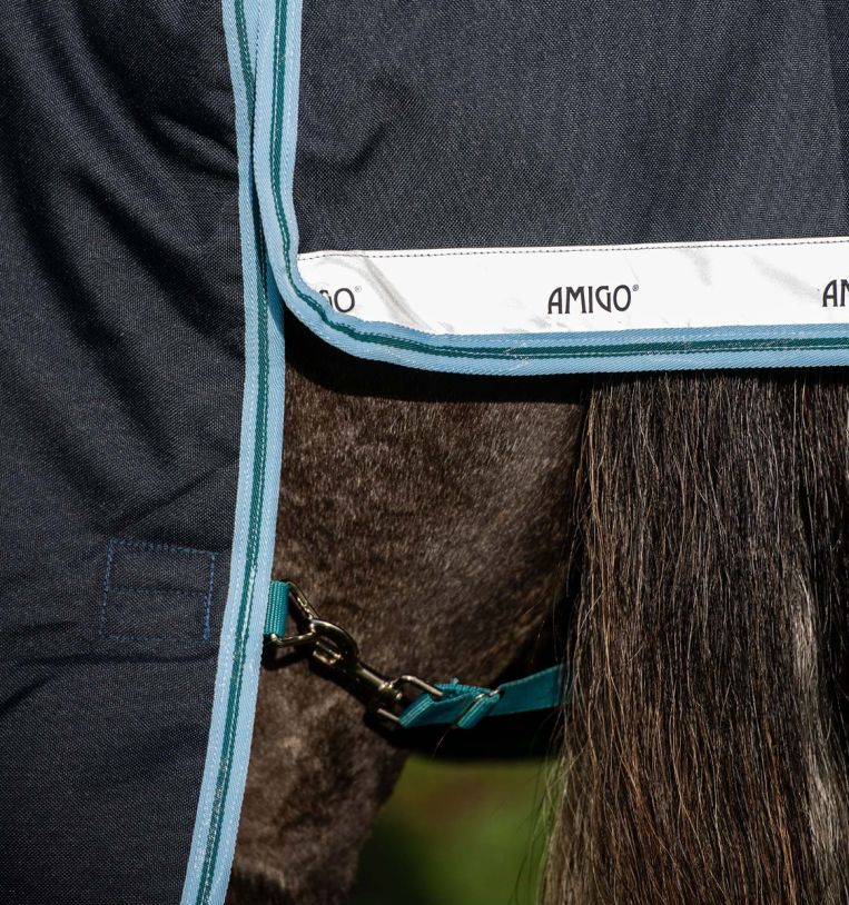 Couverture Amigo Bavo Plus 12, 250gr Navy/Aqua - Horseware