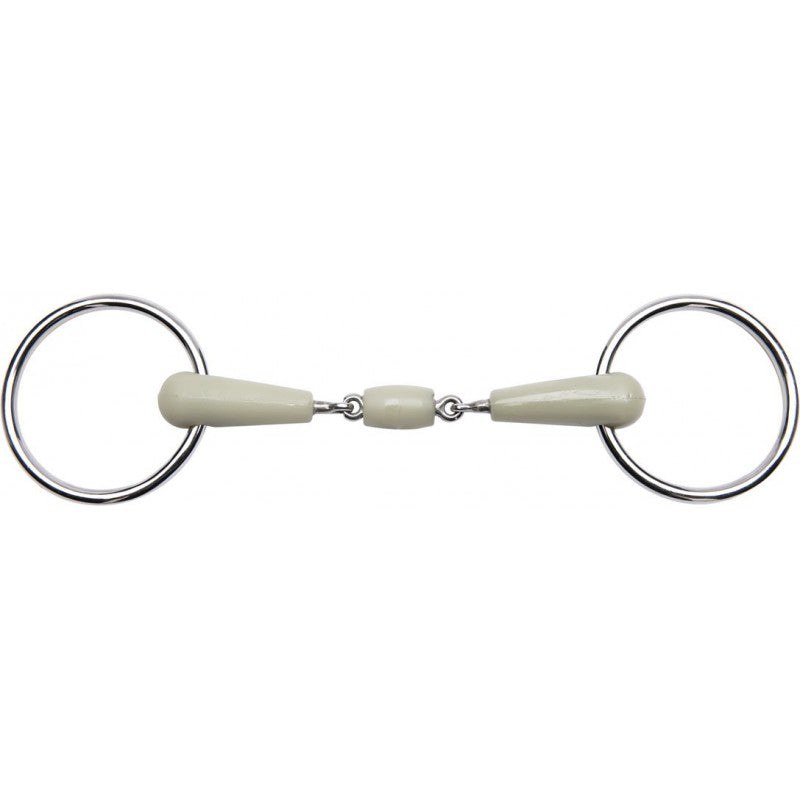 Mors 2 anneaux, double brisure résine - Feeling