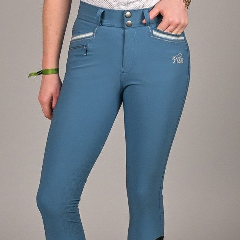 Pantalon d'équitation Junior fille Luna,Bleu glacier - Jump'In