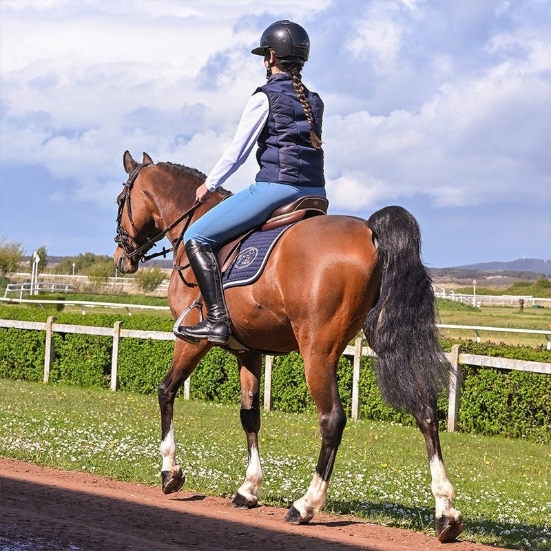 Pantalon d'équitation Junior fille Luna,Bleu glacier - Jump'In