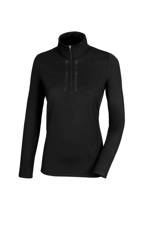 Haut manches longues zip Shirt sports, Black - Pikeur AH 2023