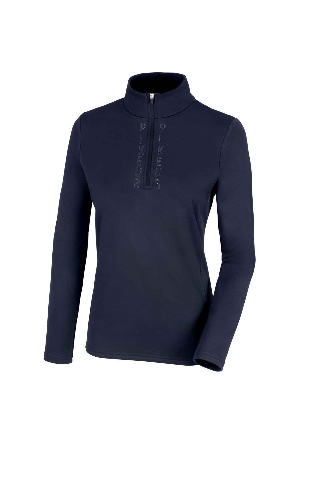 Haut manches longues zip Shirt sports, Navy - Pikeur