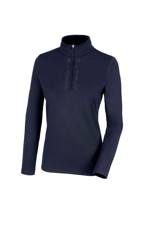 Haut manches longues zip Shirt sports, Navy - Pikeur AH 2023