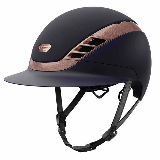 Reithelm AirLuxe SUPREME, Mitternachtsblau/Roségold - ABUS Pikeur