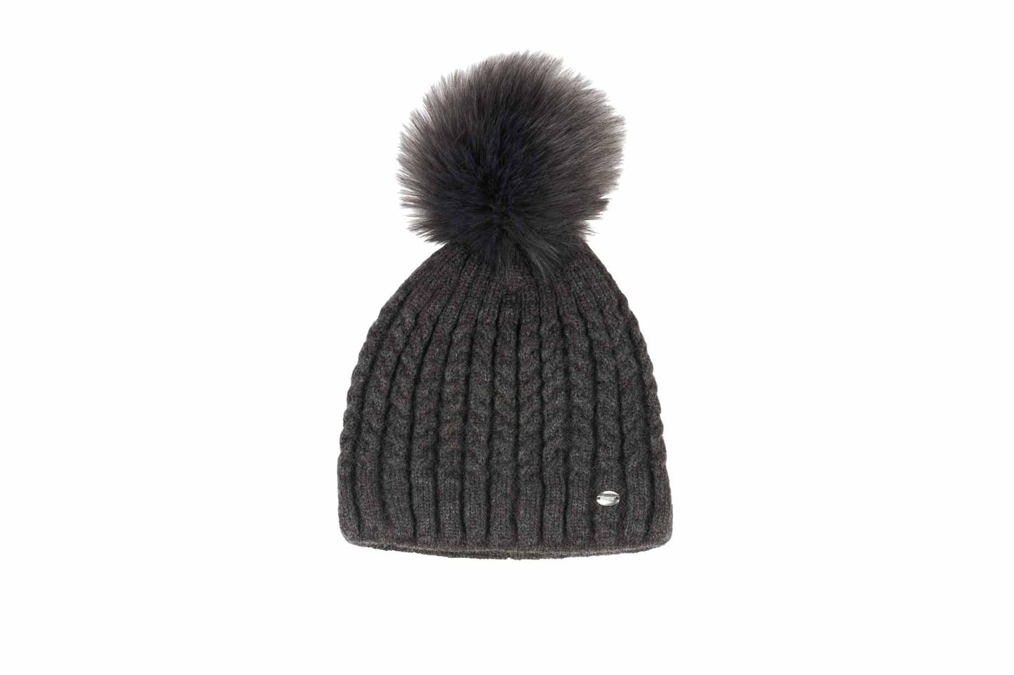 Bonnet avec pompom, Asphalt- Pikeur AH21