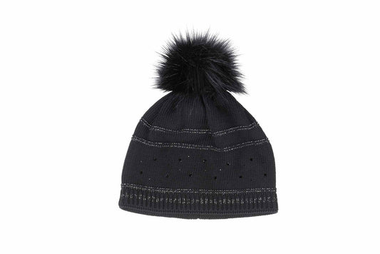 Bonnet avec strass, Noir - Pikeur AH21