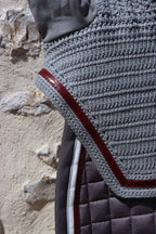 Bonnet Gris, liseré Grenat - Silver Crown