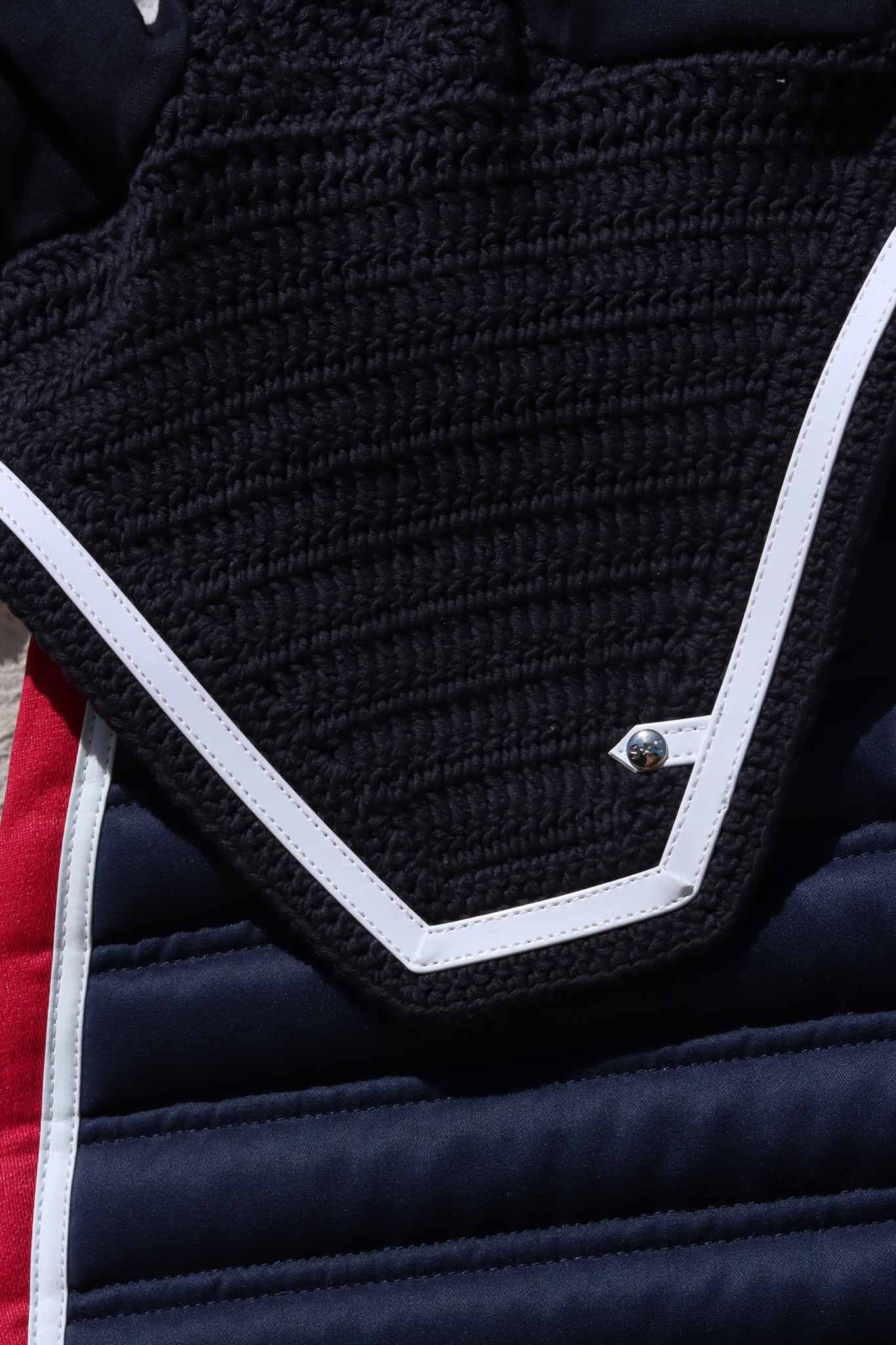 Bonnet Marine, liseré Blanc - Silver Crown