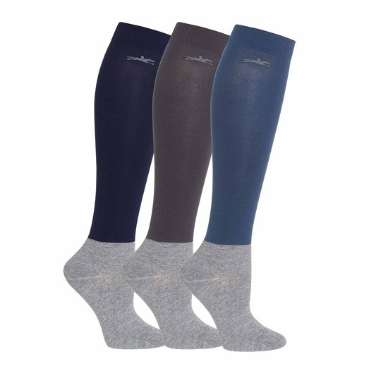 Chaussettes équitation scintillantes fille Horze Eleni - dark navy