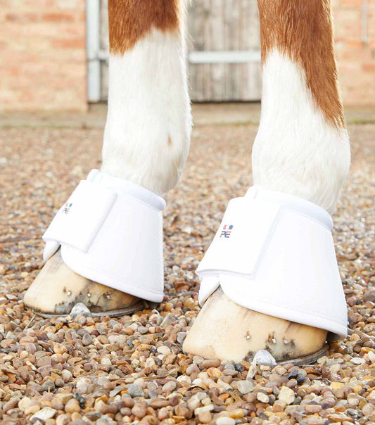 Carbon Wrap Bell Boots, White - Premier Equine