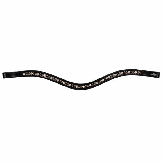 Browband Diamond Select, Black/Toffee - Schockemohle