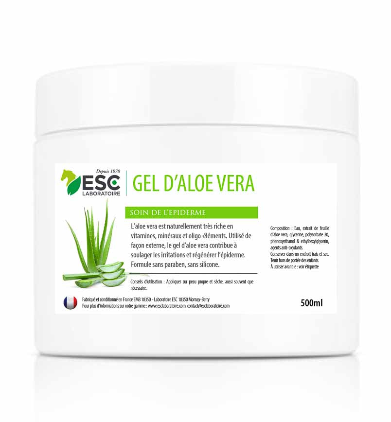 Aloe Vera gel - Regenerating treatment for the epidermis of horses - ESC Laboratoire