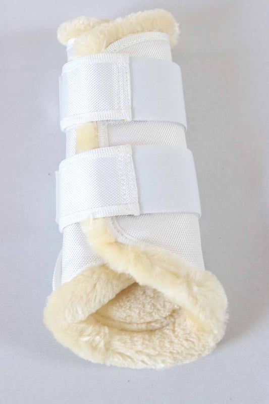 White Fauxfur Soft Leg Warmers - Eskadron