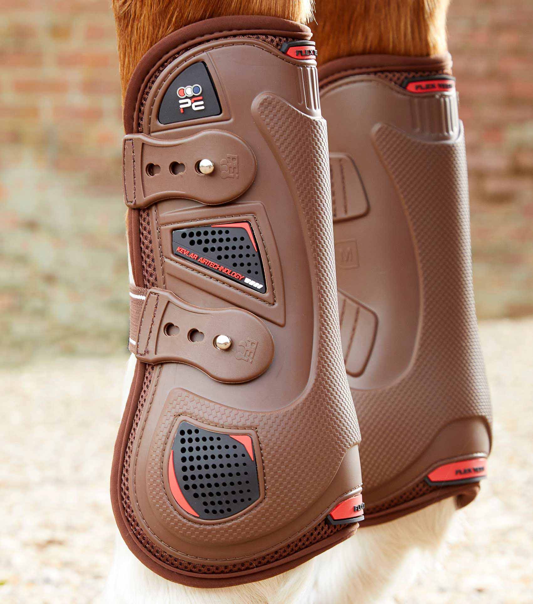 Guêtres Kevlar Airtechnology, marron - Premier equine