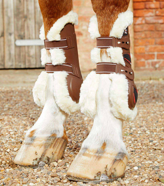 Techno wool gaiters, brown - Premier equine