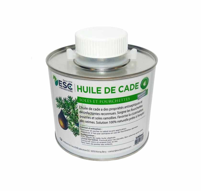 Huile de cade – Assainit et protège les sabots de l’humidité - ESC Laboratoire