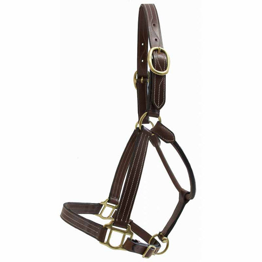 Trippled Stiched leather halter - TDET