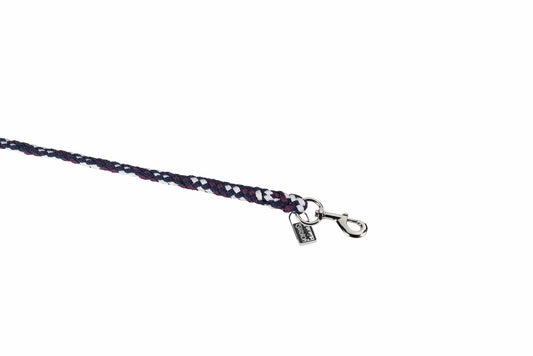 Blue / Plum / White nickel-plated carabiner lanyard - Eskadron