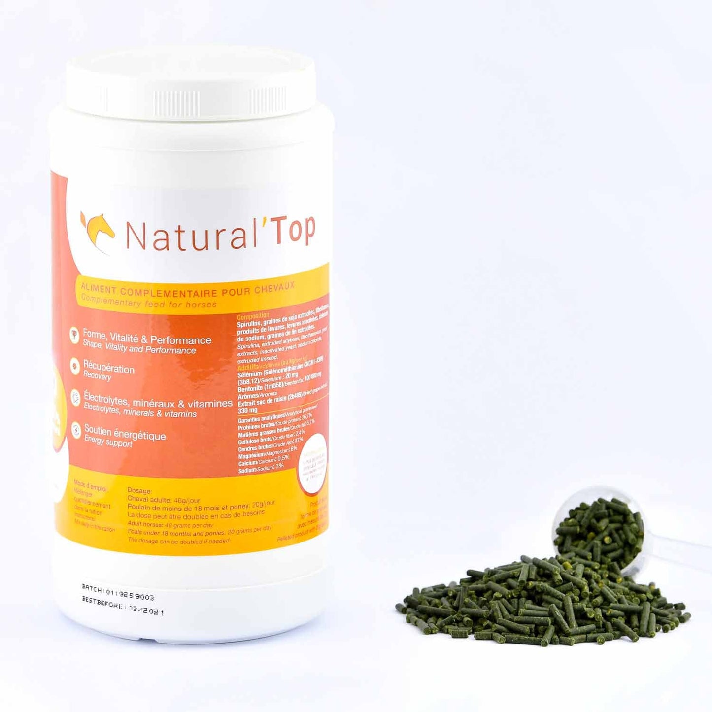 Natural'Top, Vitalité cheval, 1,2kg - Natural'Innov