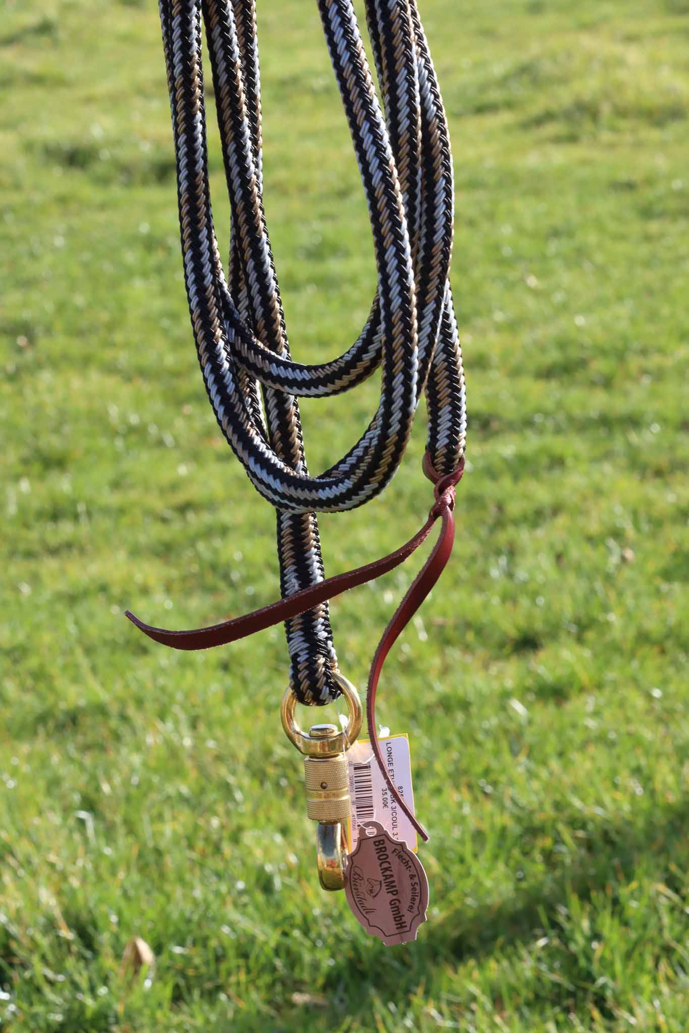 Longe Ethologique 3.70m, Noir/Silver/Beige - Brockamp