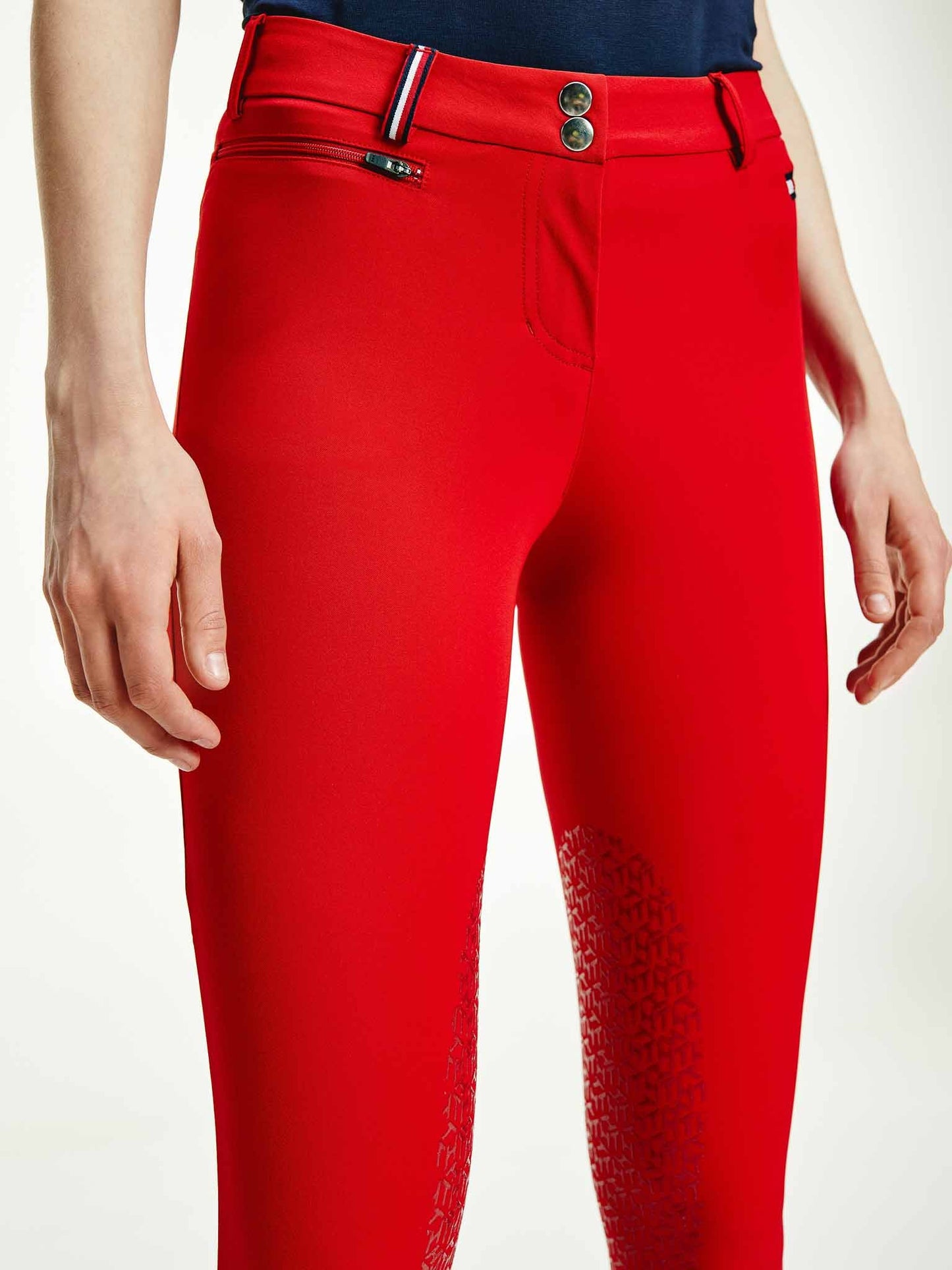 Pantalon d'équitation Style Kneegrip, Primary Red - Tommy Équestrian