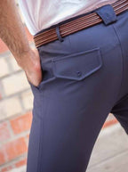 Pantalon d'équitation homme à pinces Tom , Super X, Marine - Jump'In
