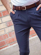 Pantalon d'équitation homme à pinces Tom , Super X, Marine - Jump'In