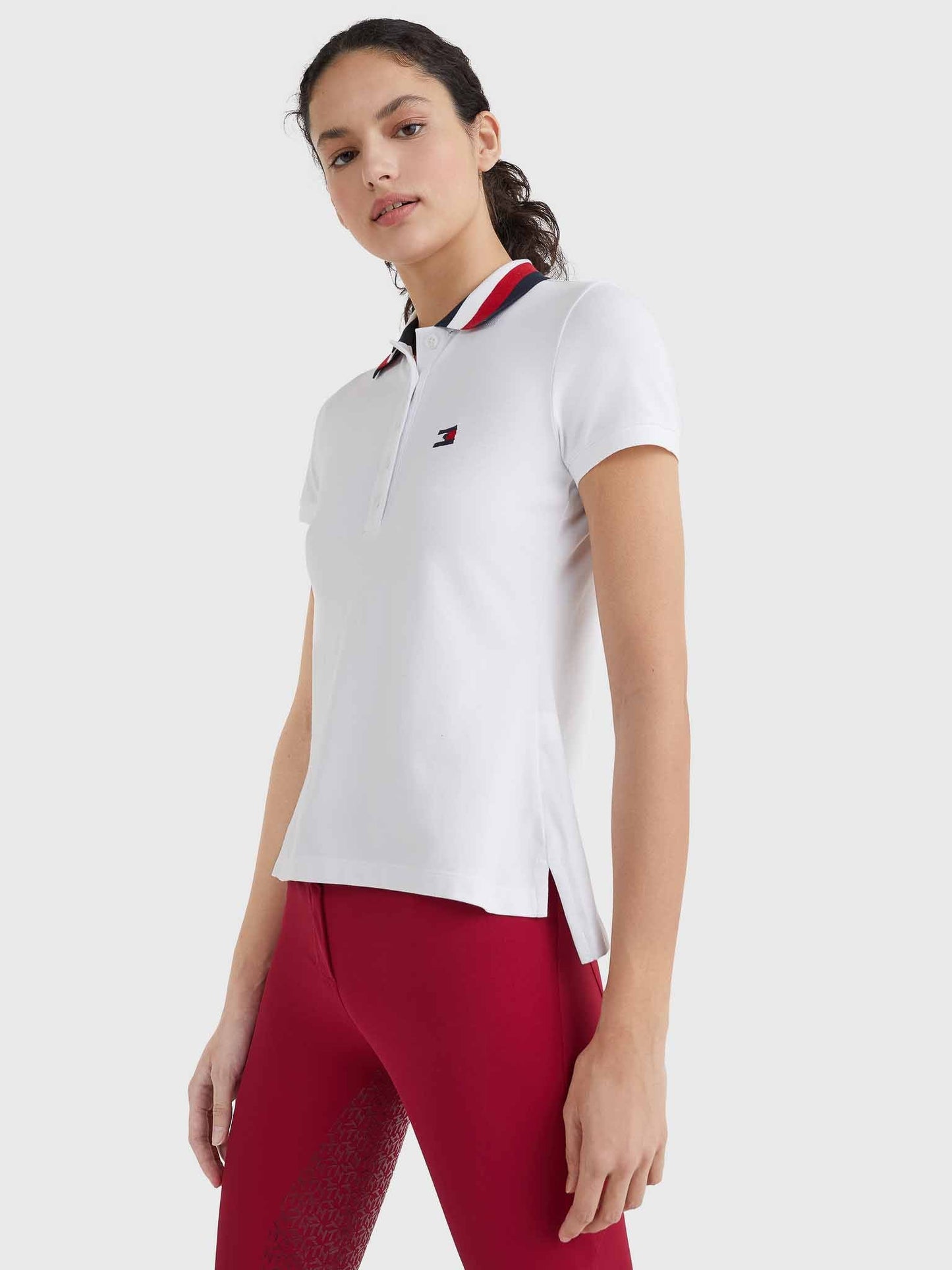 Polo Style, col liseré Ruban, Optic White - Tommy Hilfiger Equestrian SS22