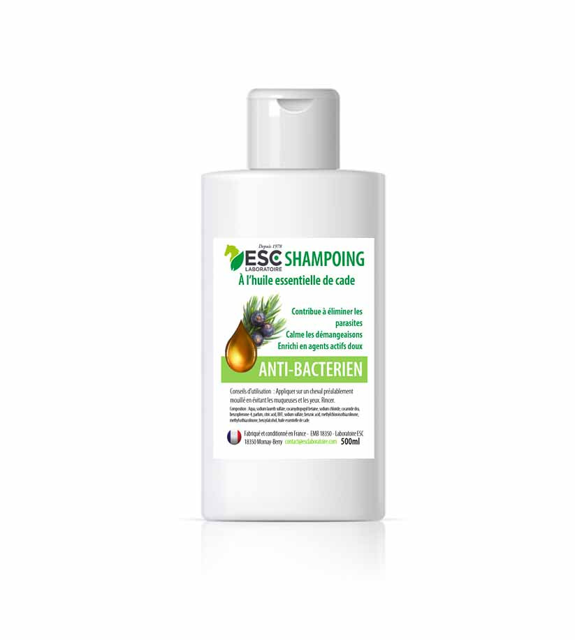 Shampoing anti-bactérien, soin nettoyant purifiant cheval - ESC Laboratoire