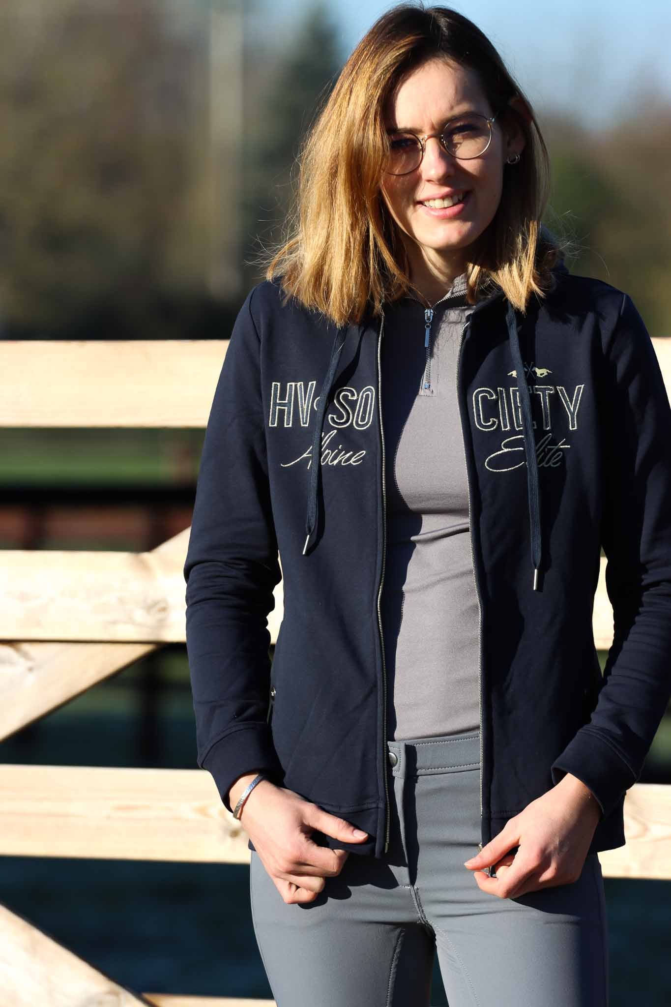 Sweat à capuche Heather, bleu marine - HV Society