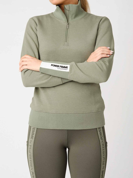 Meya Sweatshirt, Khaki Green - Ps of Sweden Fall 202