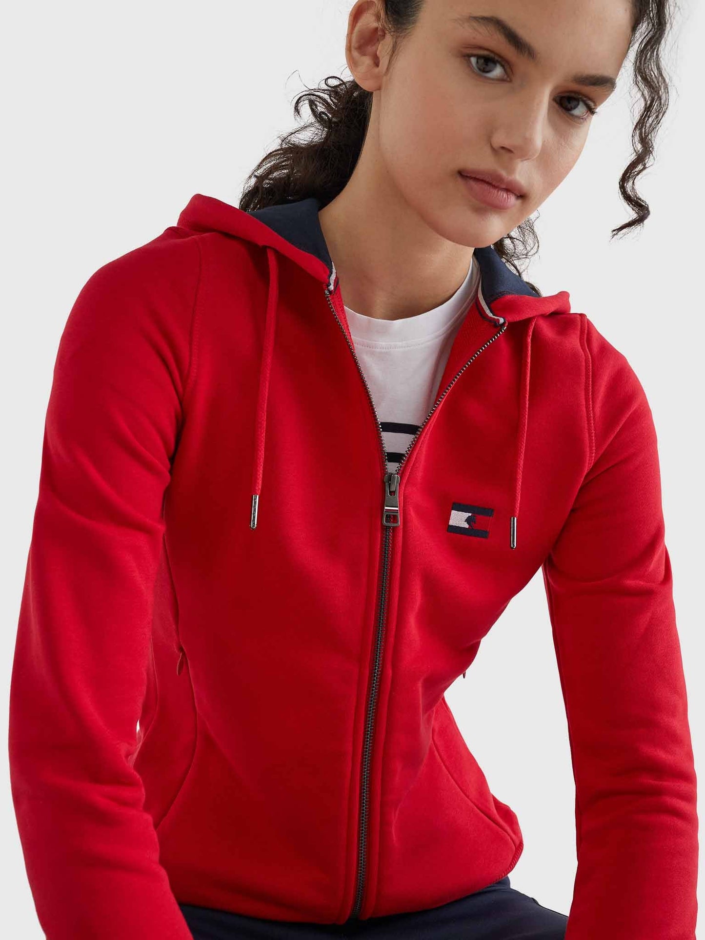 Sweat à capuche zippé, Primary red - Tommy Hilfiger Equestrian SS22