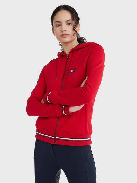 Zip-Hoodie, Primärrot - Tommy Hilfiger Equestrian SS22