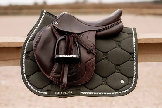 Cotton Signature Saddle Pad, Forest Green - Ps of Sweden Fall 202