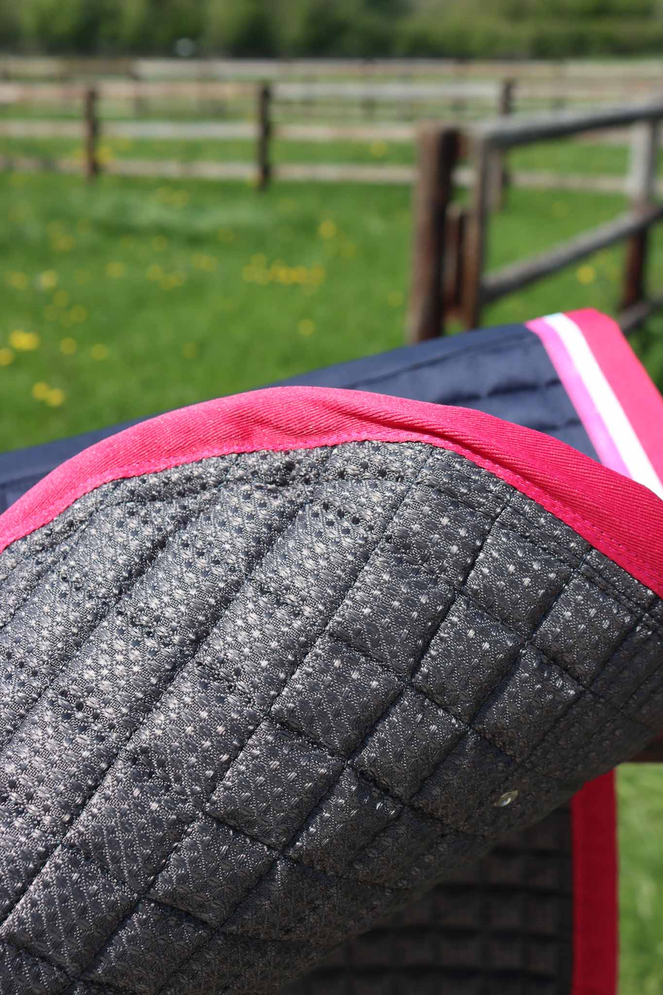 US Navy/Raspberry/White/Raspberry Slim Saddle Pad - Silver Crown