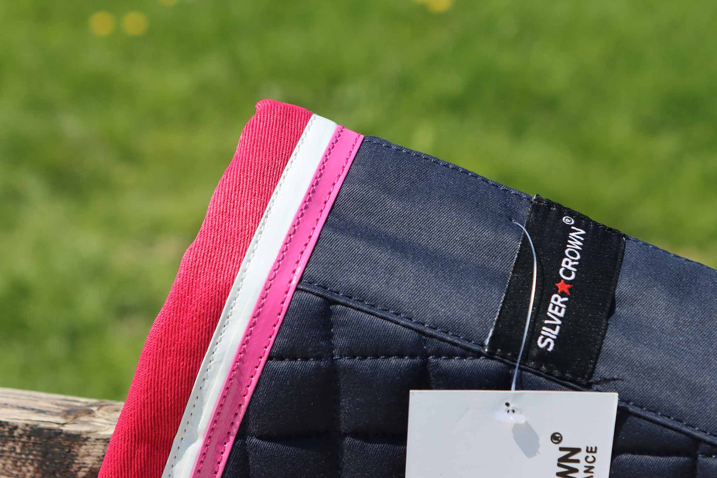 US Navy/Raspberry/White/Raspberry Slim Saddle Pad - Silver Crown