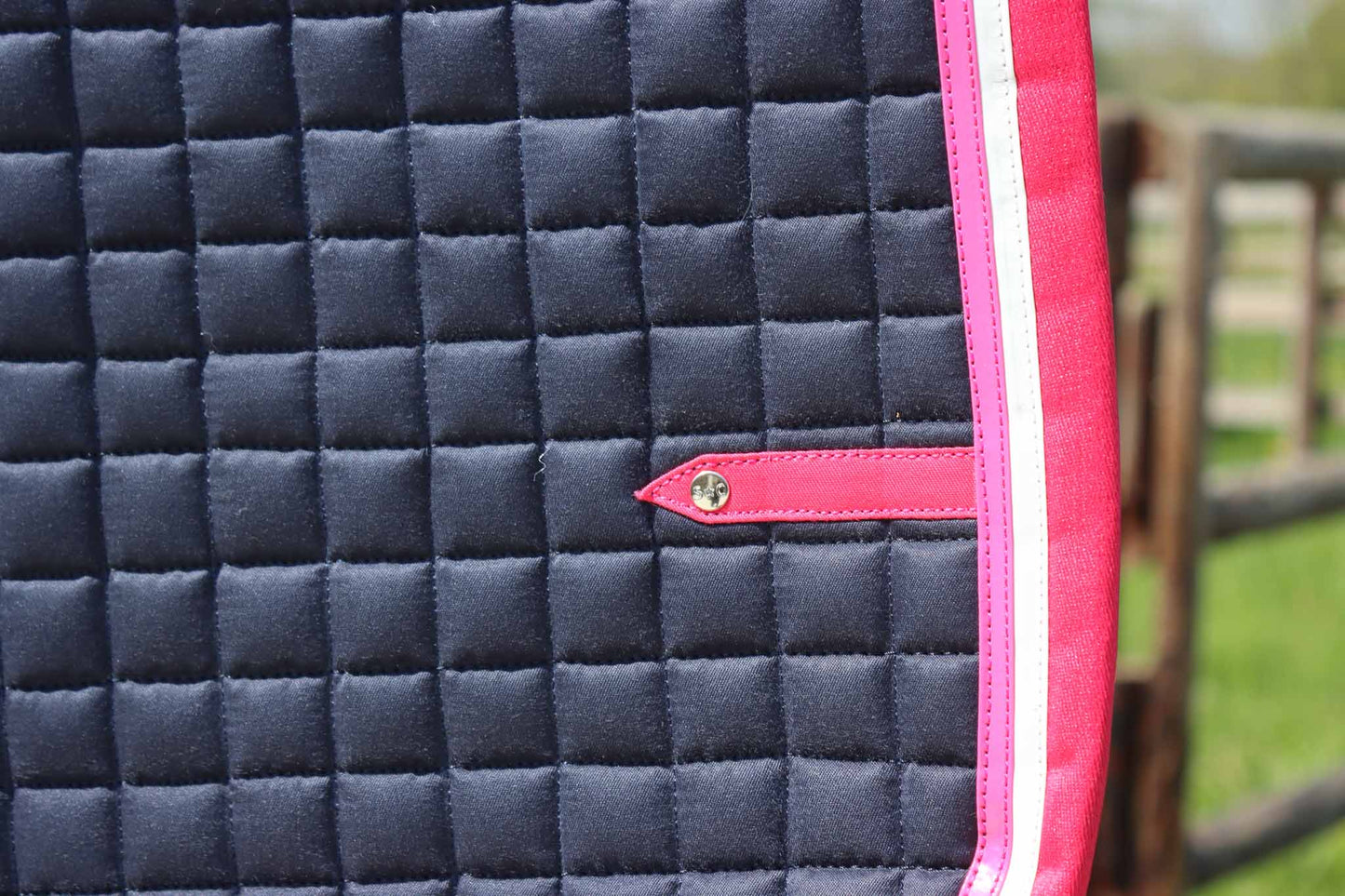 US Navy/Raspberry/White/Raspberry Slim Saddle Pad - Silver Crown