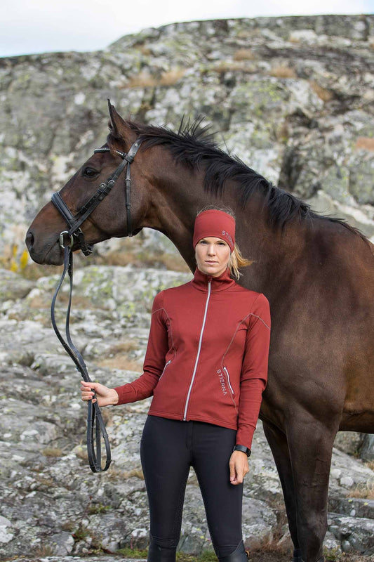 Andromeda Fleecejacke, Dark Cooper - Stierna Reitsport